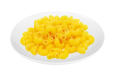 dry macaroni in a plate on transparent png