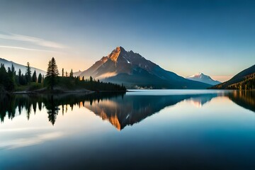 sunrise over lake