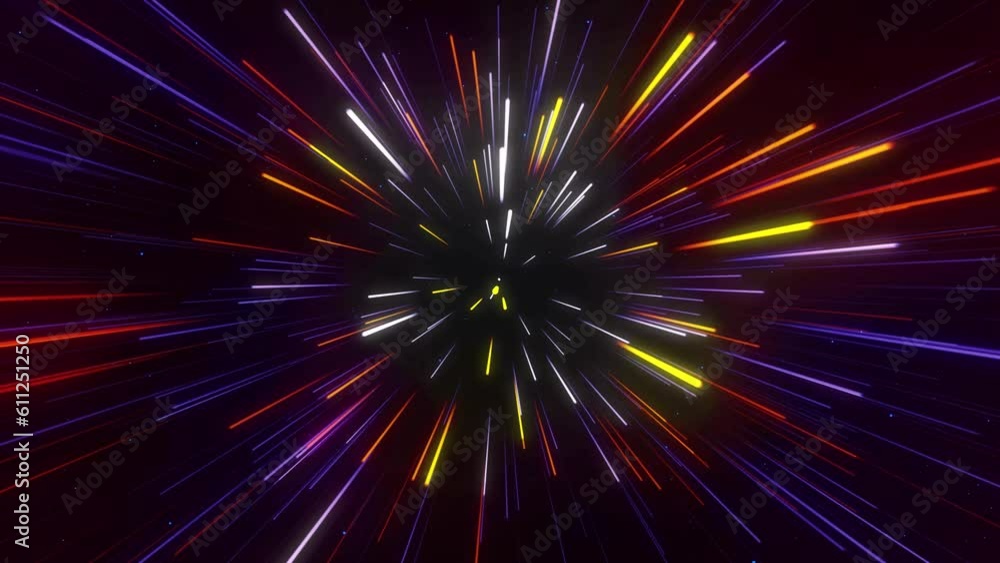 Poster abstract geometric background of radial lines. dataflow tunnel. explosive star. movement effect. bac
