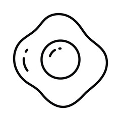 A beautifully designed vector of fried egg in trendy style, ready to use icon