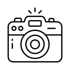 Camera vector design in modern and trendy style, photography device icon