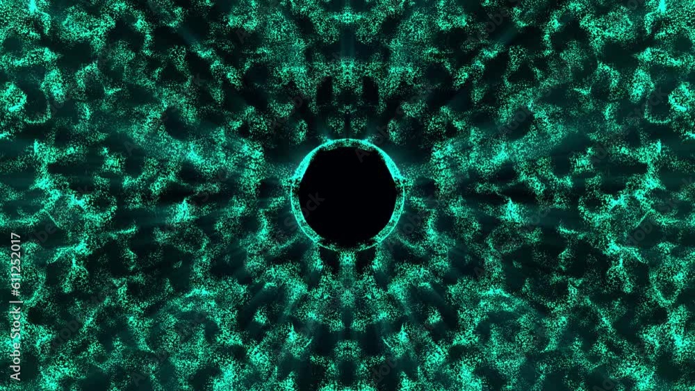 Wall mural big data visualization. abstract dynamic particles. abstract space background on a scientific astron