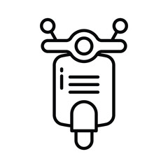 Scooter vector design in editable style, two wheeled motor vehicle