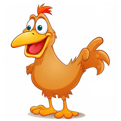 cartoon chicken with a smile