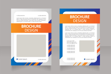 Bank division advertising blank brochure layout design. Vertical poster template set with empty copy space for text. Premade corporate reports collection. Editable flyer paper pages