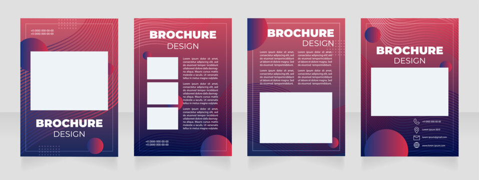 Learn digital art blank brochure layout design. Modern visual creation. Vertical poster template set with empty copy space for text. Premade corporate reports collection. Editable flyer paper pages