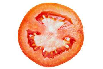 Cutout sliced tomato.