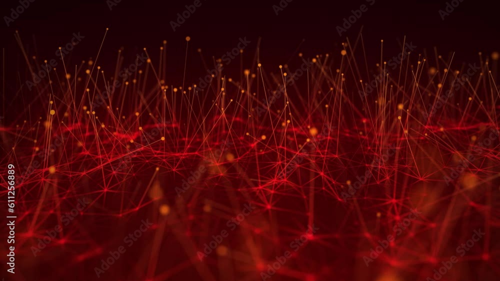 Poster colored polygonal space. connection dots and lines structure. digital background. technology backgro