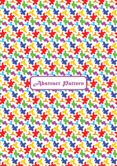 Multi color abstract pattern with organic shapes