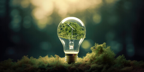 Forest in a light bulb