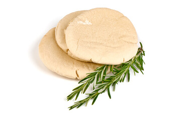 Pita bread, isolated on white background.