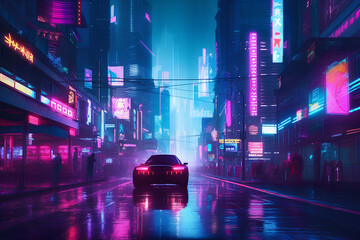 Synthwave Dreams: 80s Retro Cyberpunk Vibes, Generative AI
