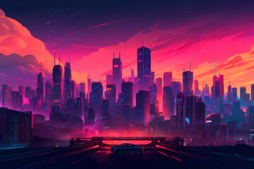 Synthwave Dreams: 80s Retro Cyberpunk Vibes, Generative AI