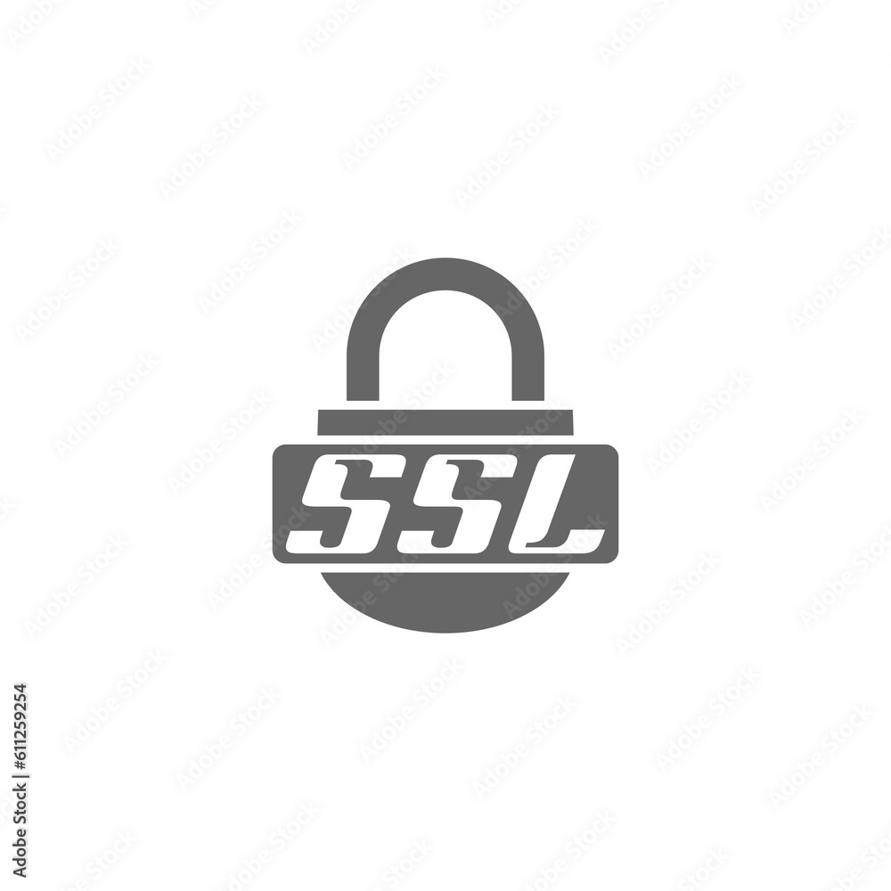 Poster ssl icon isolated on transparent background