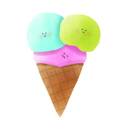 Ice Cream three colours 