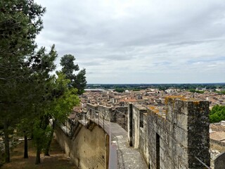 Fototapeta na wymiar Beaucaire, May 2023 : Visit of the magnificent city of Beaucaire in Provence- View on the city 