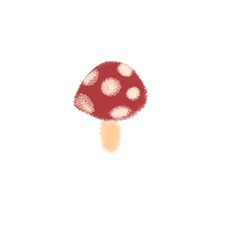Illustration of fresh red mushrooms