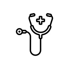 stethoscope sign symbol vector