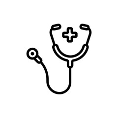 stethoscope sign symbol vector