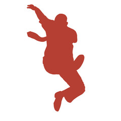 silhouette of a jumping 