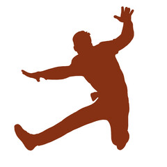 silhouette of a man jumping