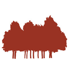 Silhouette of tree illustration