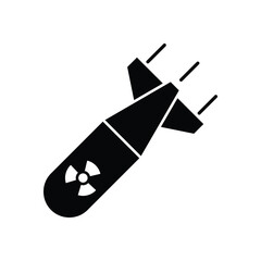 Atom nuclear bomb icon design. isolated on white background. vector illustration
