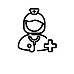 nurse sign symbol vector