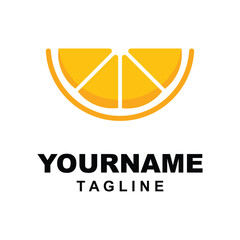 Citrus flat vector icon. Lemon, orange flat vector icon, brand company