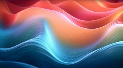 Obraz premium Abstract colorful wave background. Generative Ai