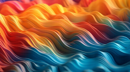 Fototapeta premium Abstract colorful wave background. Generative Ai