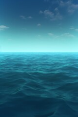 Obraz premium Smooth soft calm summer ocean marine blue background Generative AI