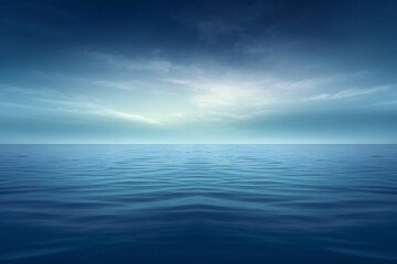 Fototapeta na wymiar Smooth soft calm summer ocean marine blue background Generative AI
