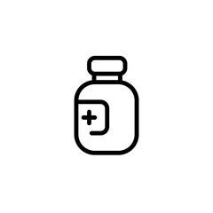Fototapeta premium medicine bottle sign symbol vector