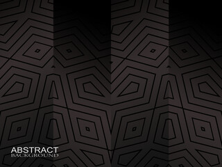Black abstract geometric background. Modern shape concept.