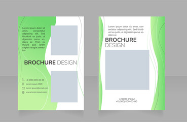 Herbal medicine blank brochure design. Template set with copy space for text. Premade corporate reports collection. Editable 2 paper pages. Nunito Bold, ExtraLight, Light fonts used