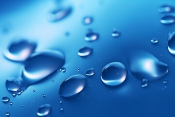 Smooth soft blue dew background with small water droplets Generative AI