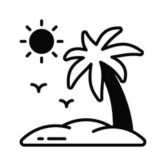 Beautiful vector of palm tree in modern style, easy to use in web, mobile apps and all presentation projects