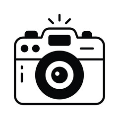 Camera vector design in modern and trendy style, photography device icon
