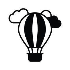 Creatively designed vector of hot air balloon, enjoy the adventure of hot air ballooning