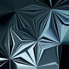 Triangular Black and Blue Abstraction
