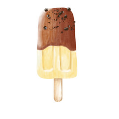 chocolate cream isolated on white