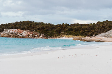 Rocks  near Sloop Reef Camping on Taylors beach via the Gardens Road, in Tasmania, North East Tasmania, Australia
