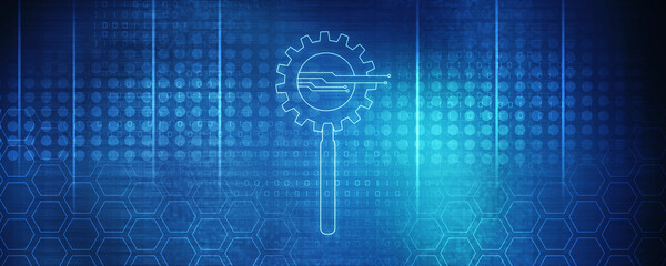 2d illustration lens search button 
