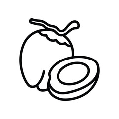 coconut icon vector design template in white background