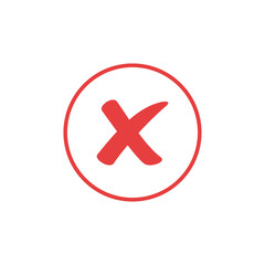 Cross Sign Cancel Denial Icon Vector