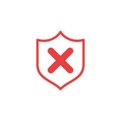 Cross Sign Cancel Denial Icon Vector