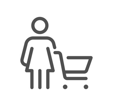 Shop management related icon outline and linear symbol.