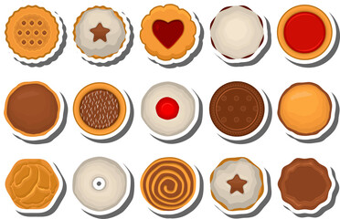 Big set homemade cookie different taste in pastry biscuit