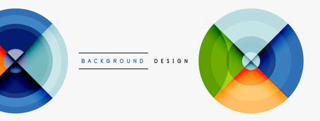 Creative circle geometric abstract background